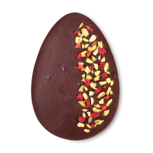 UOVO PIATTO CON PISTACCHI E LAMPONI