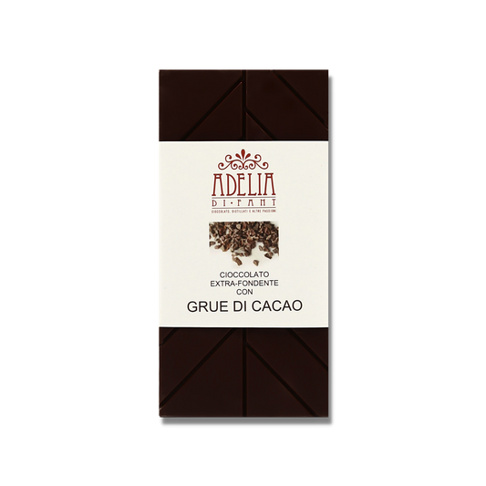 Cioccolato Extra-fondente con Grue di Cacao