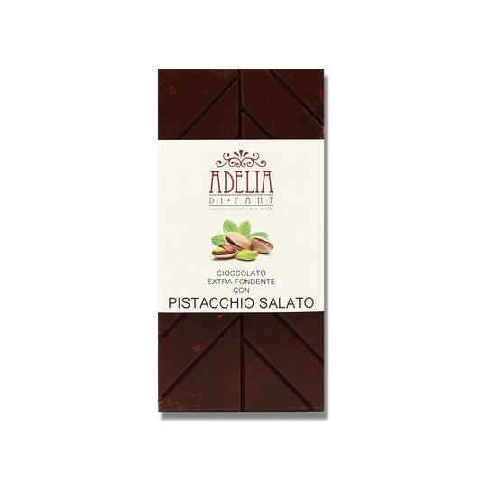 Tavoletta Cioccolato Extra-fondente con Pistacchio salato